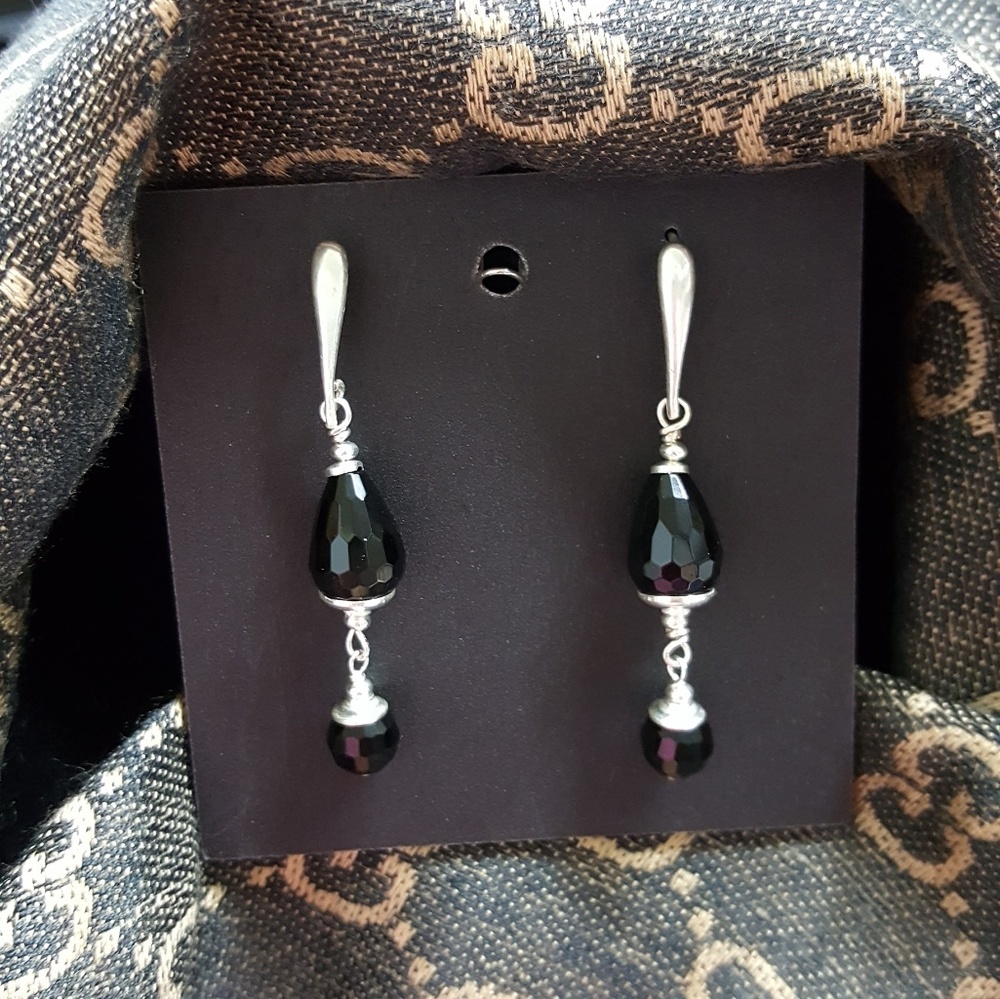 Black onyx and sterling silver